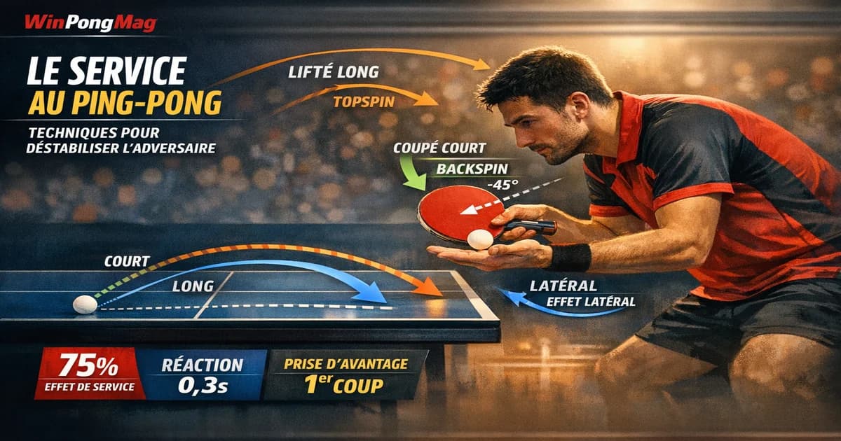 Le service au ping-pong : techniques pour déstabiliser l'adversaire