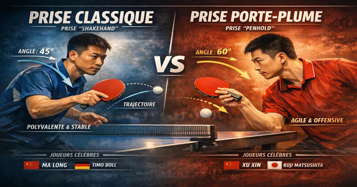 Comment tenir sa raquette de ping-pong : les prises expliquées